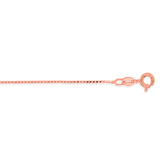 Sterling Silver Rosegold Vermeil Basic Chain Box 03 (BOX19-R) 1mm