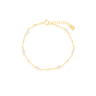 Sterling Silver Freshwater Pearl by the Yard Bracelet(BR-1457)