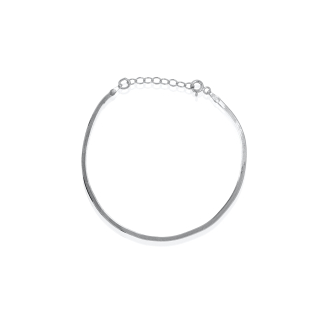 Sterling Silver Herringbone Bracelet (BR-1478)