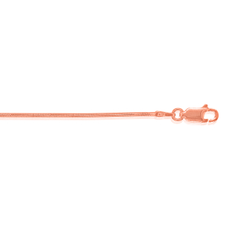 Sterling Silver Rosegold Vermeil Basic Chain Snake D/C  1mm (DC25-R)