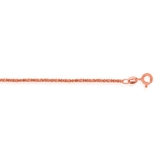 Sterling Silver Rosegold Vermeil Fancy Chain Assorted DISCO Chain (DISCO35R)1mm - DISCO35-R