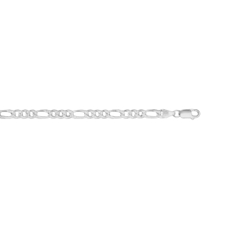 Sterling Silver Basic Chain Figaro 06 Pave (FIGPAVE150) 5.5mm
