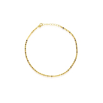 10K Yellow Gold Valentino Chain Anklet (G-ANK-10-1003)