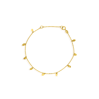 10K Yellow Gold Dangling Drops Bracelet (GB-10-1135)