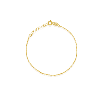 10K Yellow Gold Fancy Rolo Chain Bracelet 1.3mm (GB-10-1139)