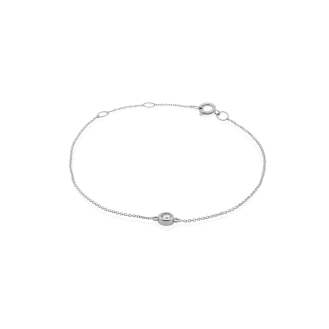 14K Gold and Diamond Bezel Bracelet .06CTW (GB-14-1001)