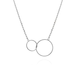 10K Gold Plain Interlocked Circle Necklace (GC-10-1173)