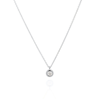 14K Gold Bezel & Diamond Necklace .07CTW (GC-14-1001)