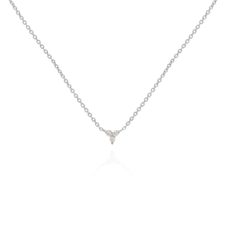14K Gold and Diamond Tripod Necklace 0.04 TCW (GC-14-1003)