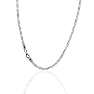 Sterling Silver Rhodium Plated Fancy Ice Chain 3.9mm (ICEP200-RH)
