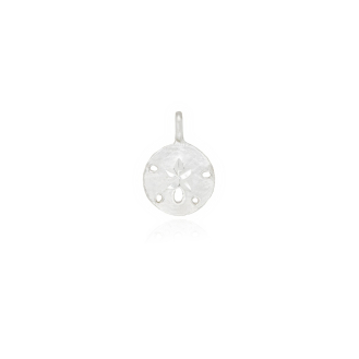 Sterling Silver Sand Dollar Diamond Cut Nautical Charm (JB135)