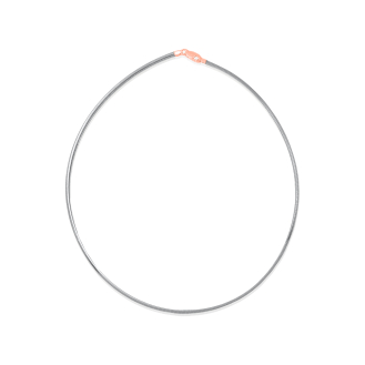 Sterling Silver Rosegold Vermeil Fancy Chain Omega Two-tone 02 (OMEGA-TT-R-2) 2.0mm
