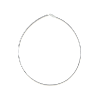 Sterling Siver Fancy Chain Omega Two-tone 0'2 (OMEGA-TT-2) 2.0mm