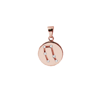 Sterling Silver CZ Aries Zodiac Sign Pendant (P-1419-ARI)