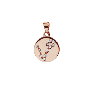 Sterling Silver CZ Pisces Zodiac Sign Pendant (P-1419-PIS)