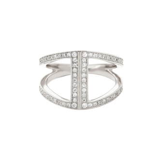 Sterling Silver CZ Double Frame Ring (R-1324)