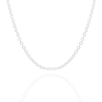 Sterling Silver Basic Chain Rolo 04 Oval (ROLO-OV80) 3.2mm
