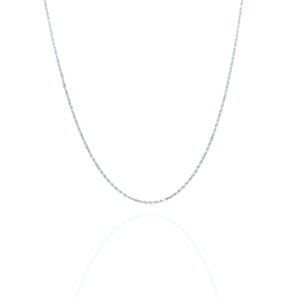14K White Gold Chain Necklace Rope 1.25mm (ROPE-010-14W)
