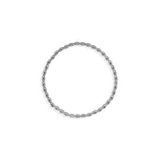 Sterling Silver Rice Bead Stretch Bracelet (SB-1030)