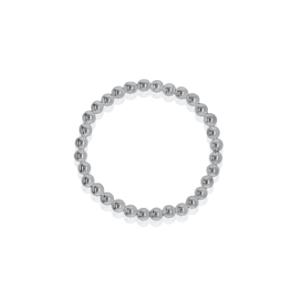 Sterling Silver 6mm Ball Stretch Bracelet (SB-1031)