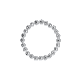 Sterling Silver 8mm Ball Stretch Bracelet (SB-1032)