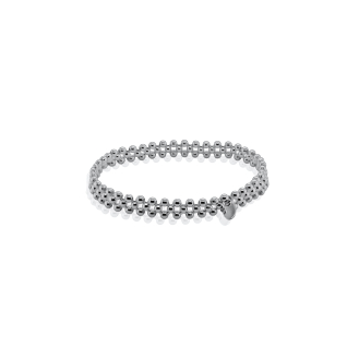 Sterling Silver Plain Net Stretch Bracelet (SB-1034)