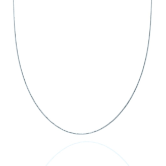 14K White Gold Chain Necklace Snake 1.0mm (SNAKE-025-14W)