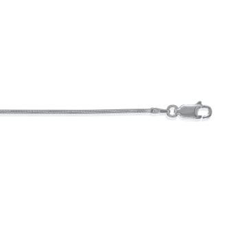 Sterling Silver Rhodium Plated Basic Chain Snake 02  (SNAKE25-RH) 1mm