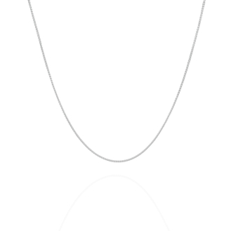 14K White Gold Chain Necklace Wheat 1.0mm (SPIGA-025-14W)
