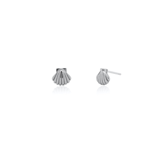Sterling Silver Seashell Stud Earrings (ST-1710)
