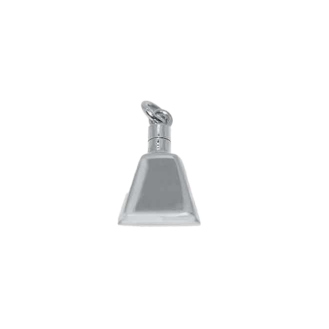 Sterling Silver Plain Cowbell Trinket Pendant (TRK-1018)
