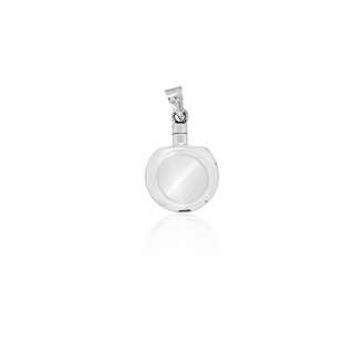 Sterling Silver Plain Round Trinket Pendant (TRK-1019)