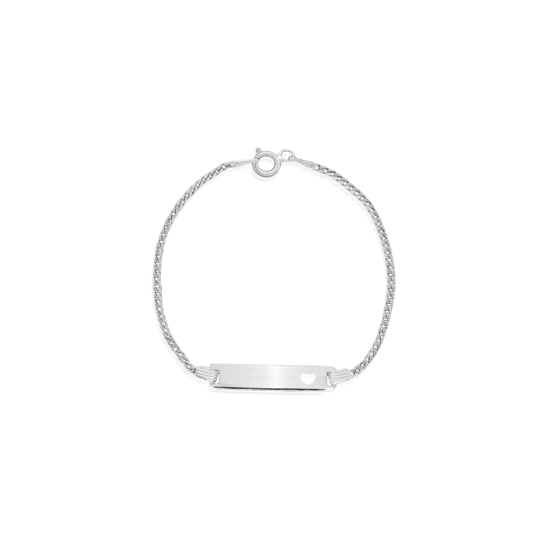 Sterling Silver Gold Vermeil ID Bracelet Curb Baby( IDB-B-5)